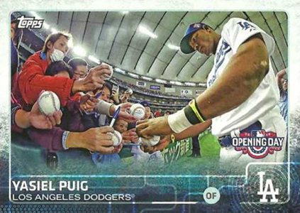 2015 Topps Opening Day Variation 198 Yasiel Puig