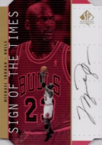 1998-99 SP Authentic Basketball Sign of the Times SOTT Gold Michael Jordan