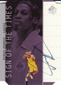 1998-99 SP Authentic Basketball Sign of the Times SOTT Silver Dennis Rodman