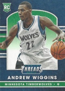 2014-15 Panini Threads Andrew Wiggins RC Leather