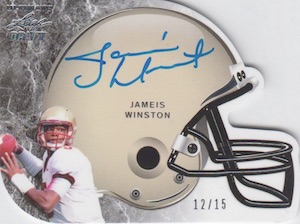 2015 Leaf Ultimate Draft Football Helmet Silver Autograph Jameis Winston