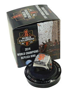 San Francisco Giants SGA items (Bobbleheads, Rings, Snowglobe