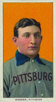 T206 Honus Wagner Portrait Art Wood Baseball Card Sign Display