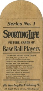 1910-11 M116 Sporting Life Baseball Cards Series 1 Envelope