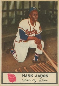 HANK AARON HOF 1954 Johnson Cookies Milwaukee - Atlanta Braves REPRINT  Baseball Card at 's Sports Collectibles Store