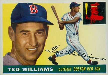 Issued by Bowman Gum Company  Ted Williams, Outfield, Boston Red