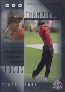 2001 golf authentic sp cards woods tiger