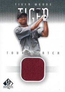 2001 SP Authentic Golf Tour Swatch Base Tiger Woods