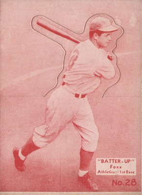 1934-36 Batter Up Baseball 28 Jimmie Jimmy Foxx red