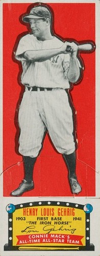 Lou Gehrig Baseball Card by Vintage Baseball Posters