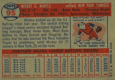 1957 Topps Baseball Cards – 15 Most Valuable – Wax Pack Gods