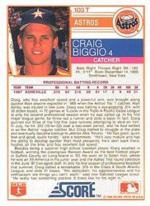 1988 Score Traded Craig Biggio (Glossy) #103T PSA Gem Mint 10