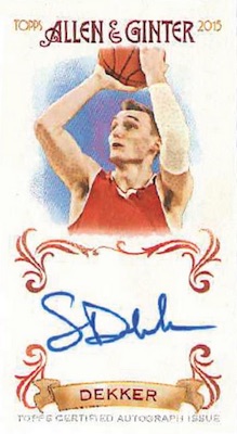 2015 Topps Allen & Ginter Baseball to Feature Several Top 2015 NBA Draft Autographs 2