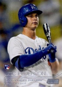 2015 Topps Chrome JOC PEDERSON #129 Rookie Card Los Angeles Dodgers