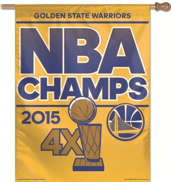 Golden State Warriors 3' x 5' 2015 NBA Champs Flag – Lefty's Sports