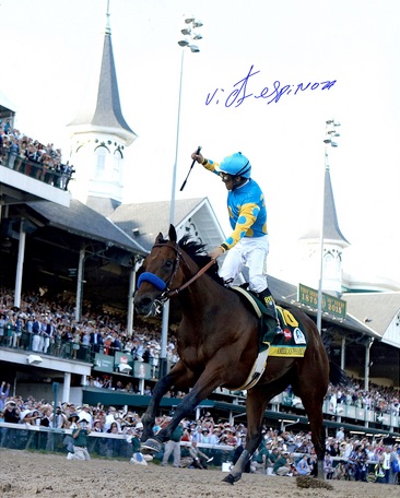 Celebrate American Pharoah's Triple Crown Win with Victor Espinoza Autographs and Memorabilia 3