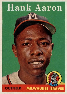 1958 Topps #488 Hank Aaron - All-Star Braves HALL-OF-FAME 3 - VG