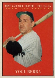 1952 Topps #191 Yogi Berra New York Yankees Baseball Card Low Grade