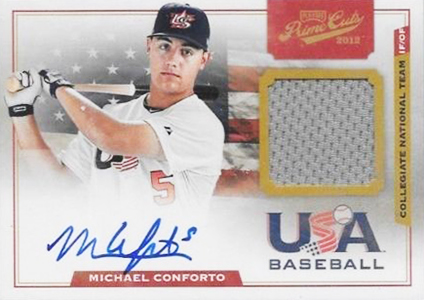 2012 Panini USA Baseball Michael Conforto autograph auto jersey #D36/99  *72573 - Sportsnut Cards