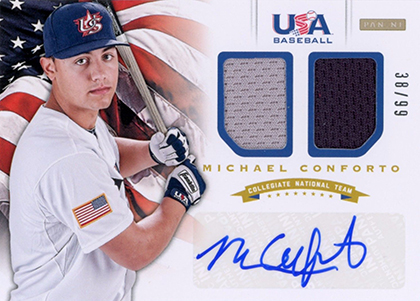 Autograph Warehouse 649516 Michael Conforto Player Worn Jersey