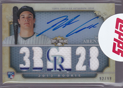 Nolan Arenado Rookie Card 2013 Topps Making Their Mark #MM34