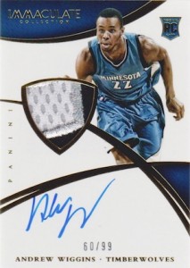 Andrew Wiggins Autographed Card Timberwolves No COA 