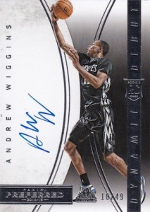 2014-15 Panini Preferred Andrew Wiggins RC Dynamic Debut Autograph