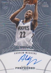 2014-15 Panini Preferred Andrew Wiggins RC Rookie Revolution Autograph