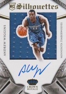 2014-15 Panini Preferred Andrew Wiggins RC Silhouettes Autograph