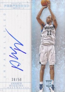 2014-15 Panini Preferred Andrew Wiggins RC Unparalleled Autograph