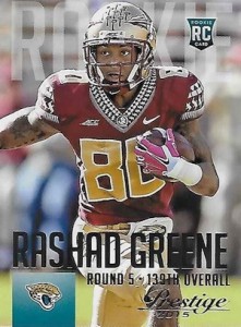 RASHAD GREENE RC 2015 PRIZM PREMIER JERSEYS #PPJ-RG JACKSONVILLE