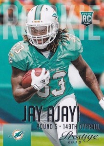 2015 Panini Prizm Jay Ajayi #PPJ-JA Premier Jerseys Dolphins Jersey Relic