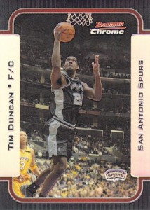 2003-04 Bowman Basketball Chrome Refractor Duncan