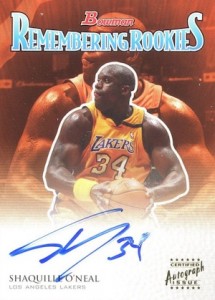 2003-04 Bowman Basketball Remembering Rookies Autograph Shaquille ONeal