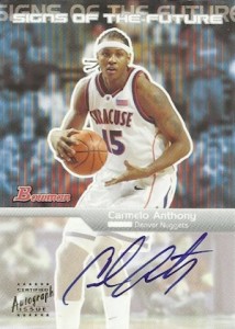 2003-04 Bowman Basketball Signs of the Future Carmelo Anthony