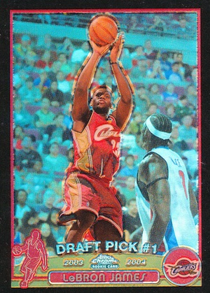 2003-04 Topps Chrome Basketball LeBron James RC Black Refractor