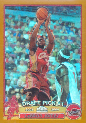 2003-04 Topps Chrome Basketball LeBron James RC Gold Refractor