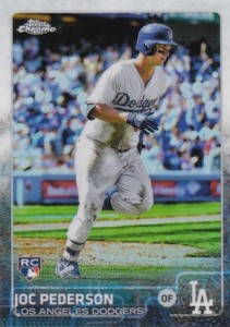 2015 Topps Chrome JOC PEDERSON #129 Rookie Card Los Angeles Dodgers