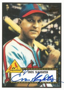 Enos Slaughter JSA Coa Signed 1951 Bowman Autograph