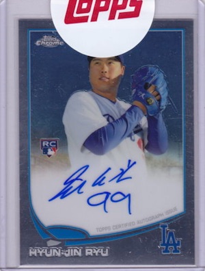 Hyun-Jin Ryu 2013 Topps Update Rookie Card RC. Los Angeles Dodgers