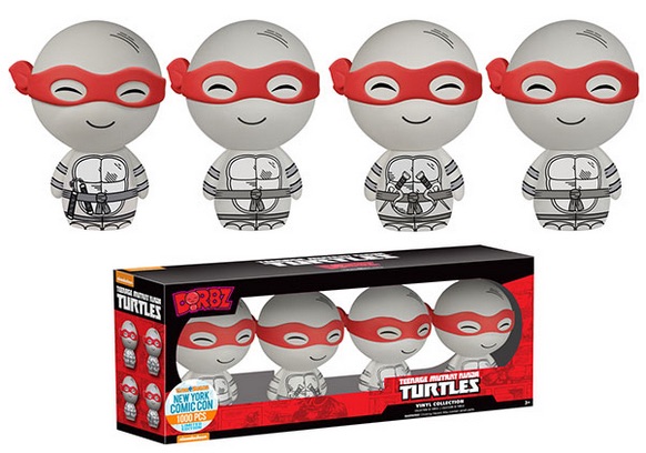 2015 Funko NYCC Dorbz Teenage Mutant Ninja Turtles - Black & White 4-Pack