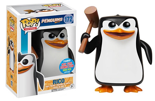 2015 Funko NYCC Pop! Movies Penguins of Madagascar Rico w Mallet