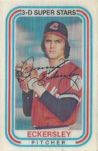 1976 Topps #96 DENNIS ECKERSLEY RC Cleveland Indians VG-EX print marks  *NV14B