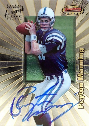 1998 Bowman's Best Football Peyton Manning Rookie Autograph :  r/footballcards