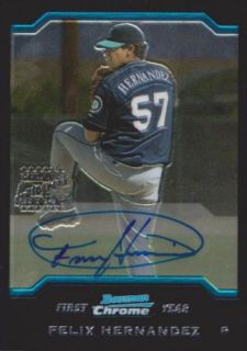 2004 Just Feature Prev Autograph #12 Felix Hernandez Signed Rookie