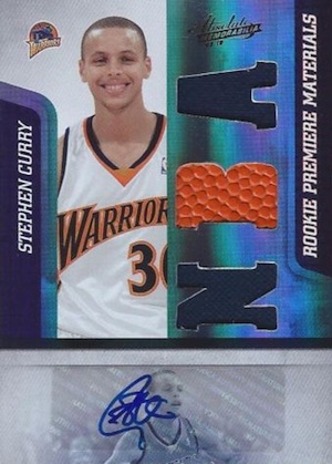 2009-10 Panini Absolute Stephen Curry RC Autographed Jersey