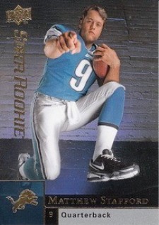 MATTHEW STAFFORD 2009 BOWMAN STERLING BLACK REFRACTOR RC JERSEY