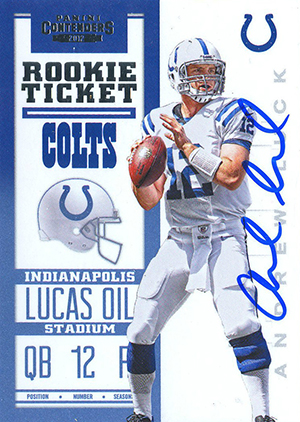 Andrew Luck Colts Certified Authentic Autographed Football Patch