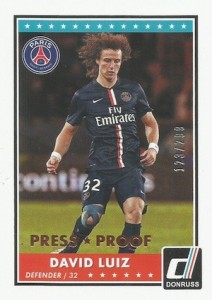 2015 Panini Donruss Soccer Base Luiz Press Proof