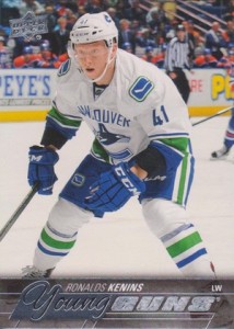 2015-16 Upper Deck Series 1 Hockey Young Guns RC Kenins